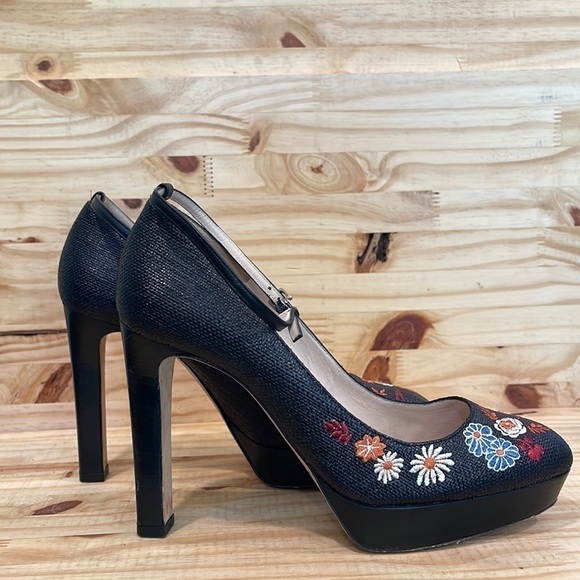 L.K Bennett Sunset Raffia Floral Size 40/9 - Picture 1 of 14